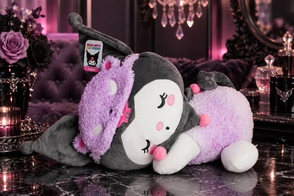 Jazwares Sanrio Kuromi 18 Inch Sherpa Sleeping Plush With Tag